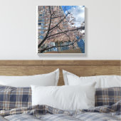 Stad bloeit canvas afdruk (Insitu (Slaapkamer))