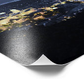 Stad Boedapest (Hongarije) bij het 's nachts foto' Foto Afdruk (Hoek)