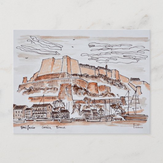 Stad Bonifacio | Corsica, Frankrijk Briefkaart (Voorkant)