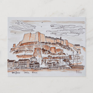 Stad Bonifacio   Corsica, Frankrijk Briefkaart