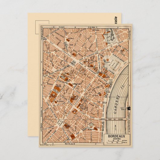 Stad Bordeaux Frankrijk  Briefkaart (Voorkant / Achterkant)