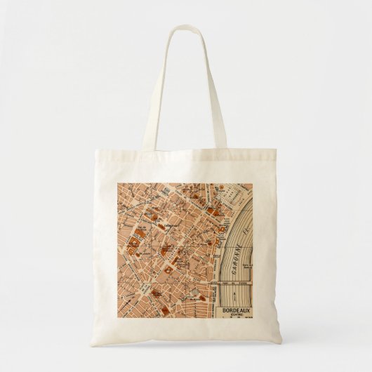 Stad Bordeaux Frankrijk  kaart Tote Bag (Voorkant)