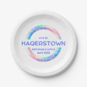 Stad Borden van Hagerstown Paper Papieren Bordje (Voorkant)