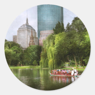 Stad - Boston Ma - Boston openbare tuin Ronde Sticker