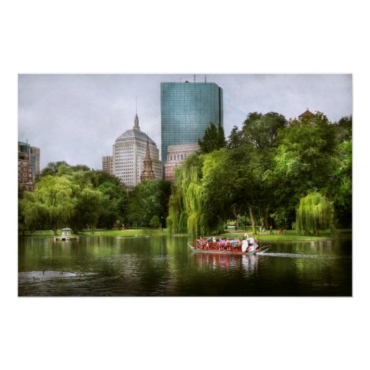 Stad - Boston Ma - Openbare tuin van Boston Perfect Poster (Voorkant)