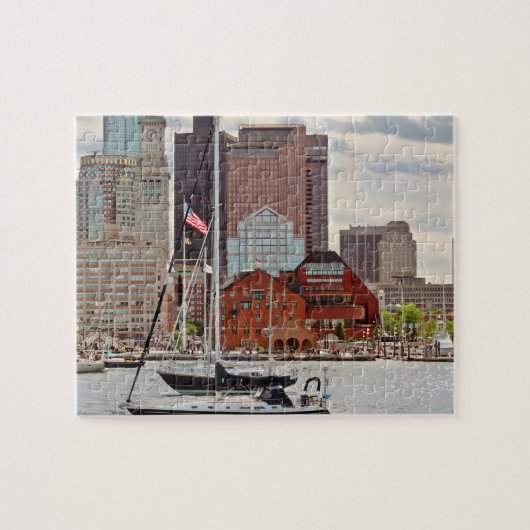 Stad - Boston Ma - Wandelroute haven skyline Legpuzzel (Horizontaal)