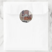 Stad - Boston Ma - Wandelroute langs de haven met Ronde Sticker (Tas)