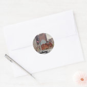 Stad - Boston Ma - Wandelroute langs de haven met Ronde Sticker (Envelop)
