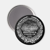  stad Boston Seal, wit Magneet (Voorkant / Achterkant)