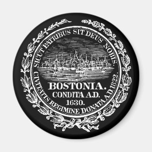  stad Boston Seal, wit Magneet