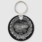 stad Boston Seal, wit Sleutelhanger (Voorkant)