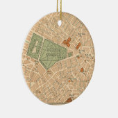 Stad Boston Vintage Kaart Keramisch Ornament (Rechts)