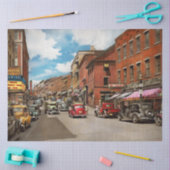 Stad - Brattleboro VT - Geen parkeerplaatsen op de Tissuepapier (Craft)