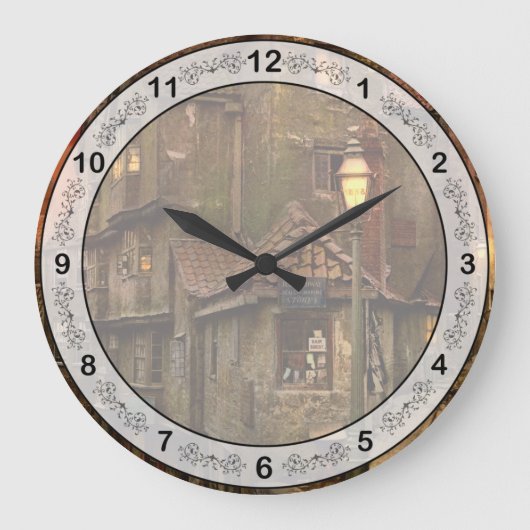 Stad - Bristol, Engeland - A Steep, Steep Street Grote Klok (Voorkant)