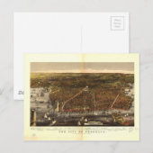 Stad Brooklyn New York via Currier en Ives 1879 Briefkaart (Voorkant / Achterkant)
