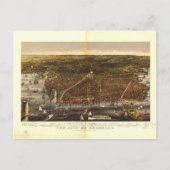 Stad Brooklyn New York via Currier en Ives 1879 Briefkaart (Voorkant)