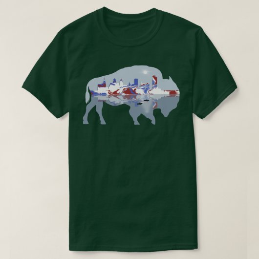 Stad Buffalo New York T-shirt (Design voorkant)