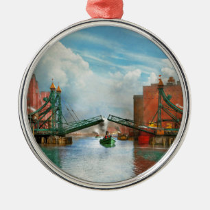 Stad - Buffalo NY - De originele Michigan-brug Metalen Ornament