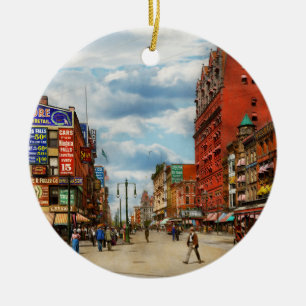Stad - Buffalo NY - Tekenen aan de wand 1900 Keramisch Ornament