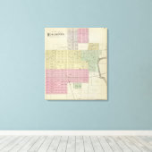 Stad Burlington, Coffee County, Kansas Canvas Afdruk (Insitu (Houten vloer))