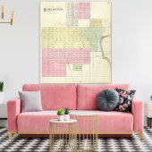 Stad Burlington, Coffee County, Kansas Canvas Afdruk (Insitu (Woonkamer))