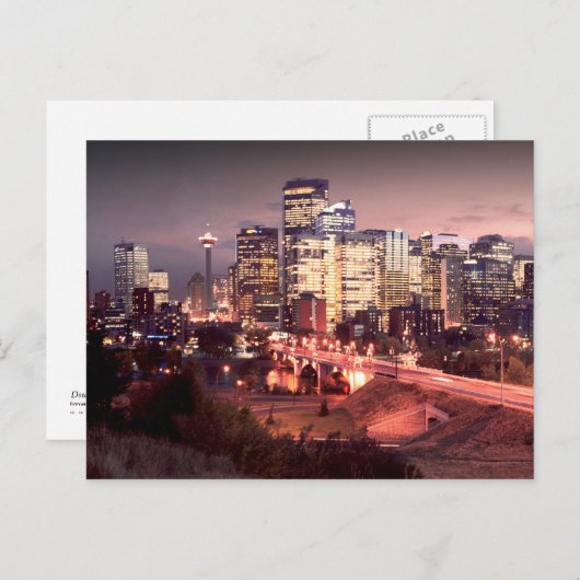 Stad Calgary Briefkaart (Voorkant / Achterkant)