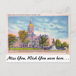 Stad Capitol, Hartford, Connecticut Briefkaart