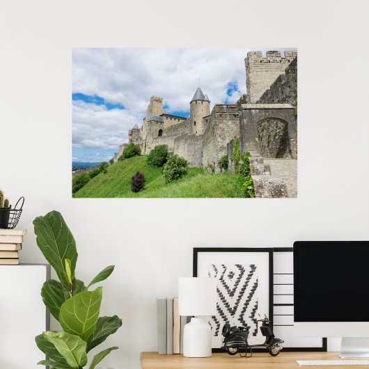stad Carcassonne Poster (Thuiskantoor)