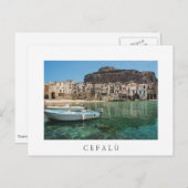 stad Cefalu op Sicilië Briefkaart (Voorkant / Achterkant)