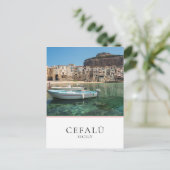 stad Cefalu op Sicilië Briefkaart (Staand voorkant)