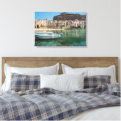 stad Cefalu op Sicilië Canvas Afdruk (Insitu (Slaapkamer))