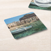 stad Cefalu op Sicilië Kartonnen Onderzetters (Schuin)