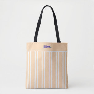 Stad Chic Bord Sinaasappel bruidsmeisje bruiloft Tote Bag