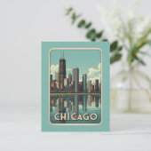stad chicago briefkaart (Staand voorkant)