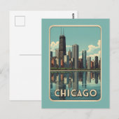 stad chicago briefkaart (Voorkant / Achterkant)