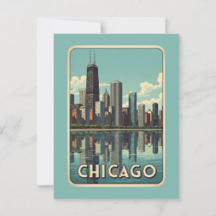 stad chicago briefkaart