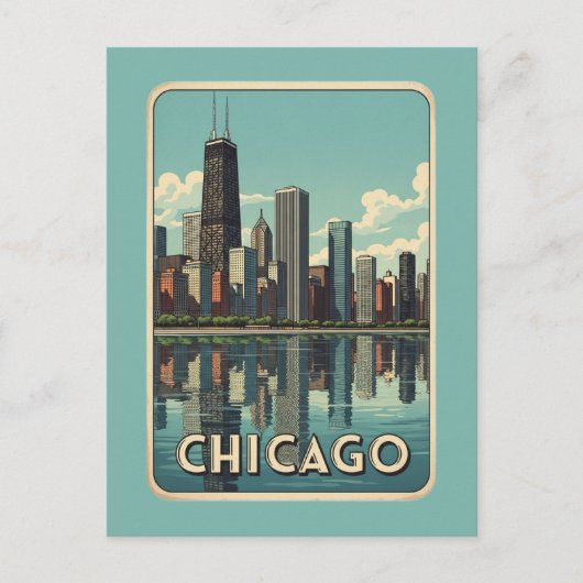 stad chicago briefkaart (Voorkant)