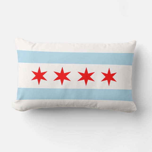 Stad Chicago Flag Souvenir Kussen (Voorkant)