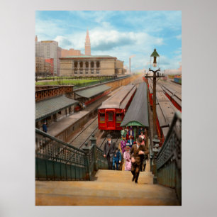 Stad - Chicago - Het Van Buren Street Station 1907 Poster