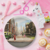 Stad - Chicago IL - de Magnificent Mile 1940 Papieren Bordje (Feest)