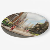 Stad - Chicago IL - de Magnificent Mile 1940 Papieren Bordje (Gekanteld)