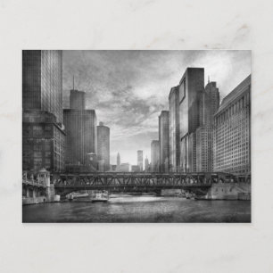 Stad - Chicago, IL - die naar de toekomstige BW ki Briefkaart