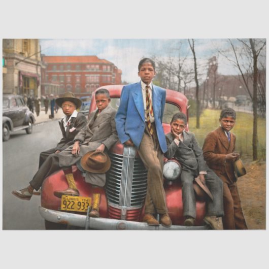 Stad - Chicago, IL - Ik en de jongens 1941 Tissuepapier (Voorkant)