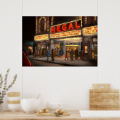 Stad - Chicago IL - Nachtleven in het Regal Theate Poster (Keuken)