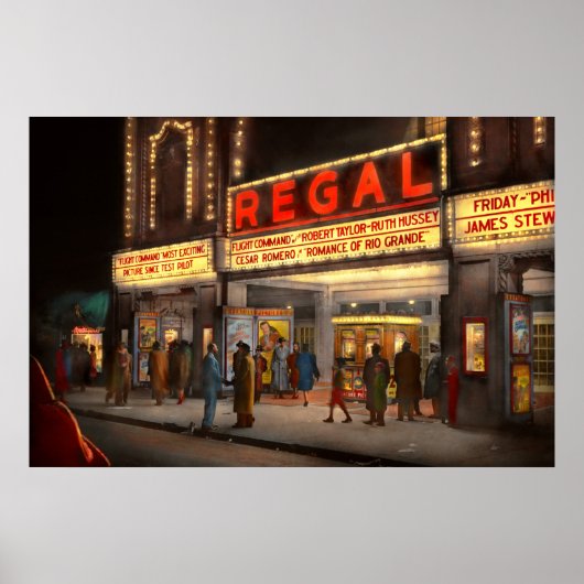 Stad - Chicago IL - Nachtleven in het Regal Theate Poster (Voorkant)