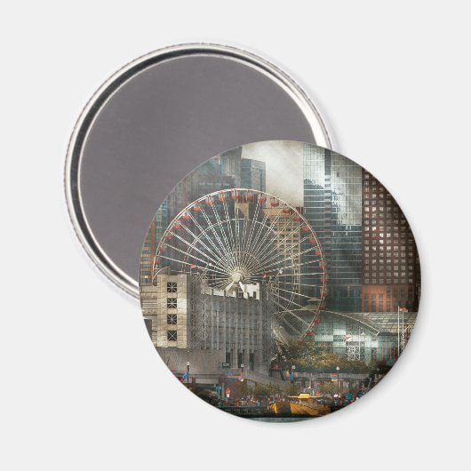 Stad - Chicago, IL - Pier Pressure Magneet (Voorkant / Achterkant)