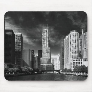 Stad - Chicago IL - Trump Tower BW Muismat