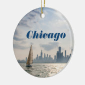 Stad Chicago Kerstsieraden - Skyline Keramisch Ornament (Links)