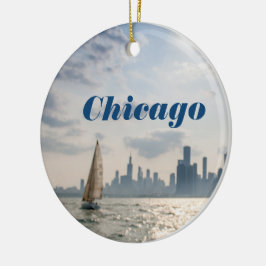 Stad Chicago Kerstsieraden - Skyline Keramisch Ornament