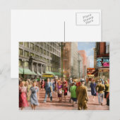 Stad - Chicago - Shopping Crowds 1940 Briefkaart (Voorkant / Achterkant)